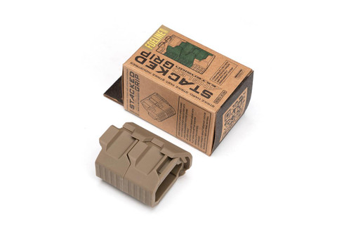  Strike Industries SI-AR-CMS-SAF-EXT-FDE  Stacked Angled Grip Extension in FDE 