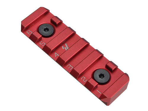  Strike Industries SI-LINK-RS-6-RED Link Rail Section 6 Slots fits most KeyMod & M-Lok version mounting surfaces in Red 