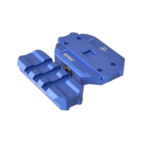 Strike Industries SI-REX-RISER-BLU, REX RISER in Blue, tactical firearm accessory for enhanced grip and stability.