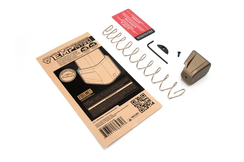 Strike Industries SI-EMP-AL-G17-FDE Strike Industries SI-EMP-AL-G17-FDE Aluminum Extended Magazine Plate for GLOCK G17 (9mm) / G22 (.40 cal) in FDE SI-EMP-AL-G17-FDE