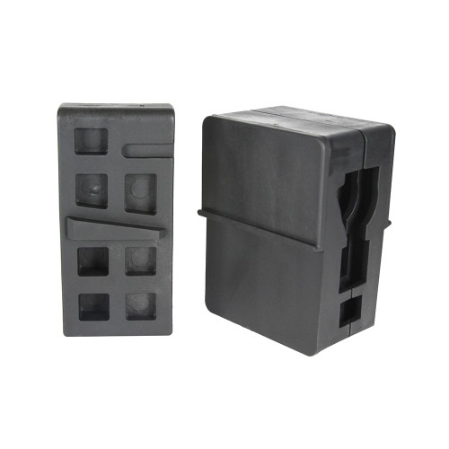 ABC SportZ 223/5.56 Rifle Upper & Lower Vise Block Combo, durable black plastic vise blocks for firearm assembly and maintenance.