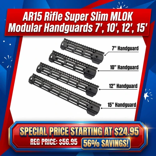 Tiger Rock Inc FHMLV2- Tiger Rock Inc FHMLV2 AR15 Rifle Super Slim MLOK Modular HandguardS 7", 10", 12", 15" FHMLV2-