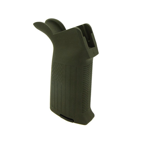Tiger Rock Inc A2FLAG-ODG Tiger Rock Inc. A2FLAG-ODG AR-15/10 A2 Style Pistol Grip with USA FLAG PATTERN- Cerakote OD Green A2FLAG-ODG