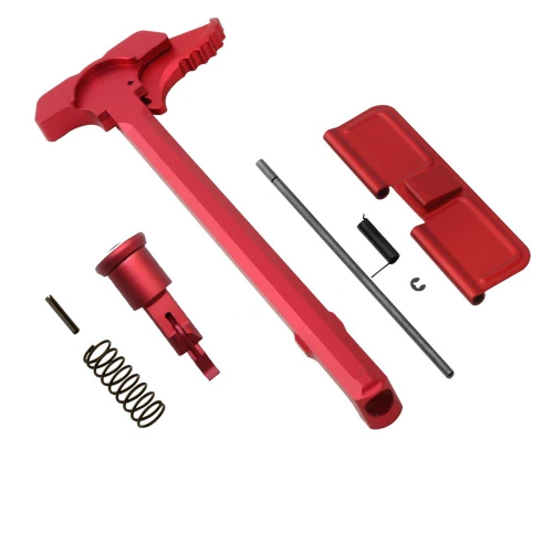 Tiger Rock Inc ARCHDC-R Tiger Rock Inc. ARCHDC-R 223/5.56 Rifle Extended Latch Charging Handle Forward Assist and Ejection Cover Door - Red ARCHDC-R