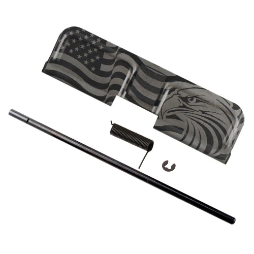 Tiger Rock Inc EDC-P223-BLK Tiger Rock Inc. EDC-P223-BLK 223/5.56 Rifle Patriotic Dust Cover W/ .223/5.56 Engraving - Black EDC-P223-BLK