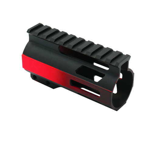  Tiger Rock Inc. FML-4-RED-GRADIENT CERAKOTE GRADIENT RED| AR-15 4" M-Lok Super Slim Free Float Handguard W/ 2" & 3" M-Lok Rail Sections 