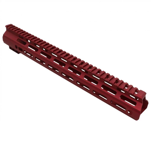 Tiger Rock Inc FMLUS-15D-RD Tiger Rock Inc. FMLUS-15D-RD 223/5.56 Rifle 15" M-Lok Super Slim Light Free Float Handguard w/ D Cut -RED (MADE IN USA) FMLUS-15D-RD