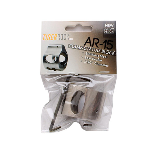 Tiger Rock Inc GB06-S# Tiger Rock Inc. GB06-S# .750 Low Profile Steel Gas Block with CLAMP-ON Packaged- Stainless GB06-S#