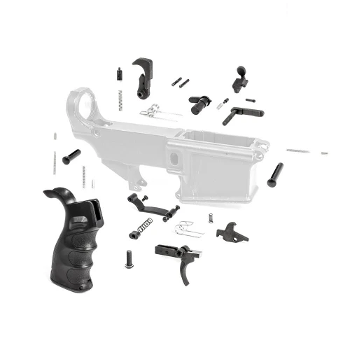 Tiger Rock Inc LPK308-18 Tiger Rock Inc. LPK308-18 AR-10/LR-308 Lower Parts Kit w/ Upgraded Grip & Extended Trigger Guard LPK308-18