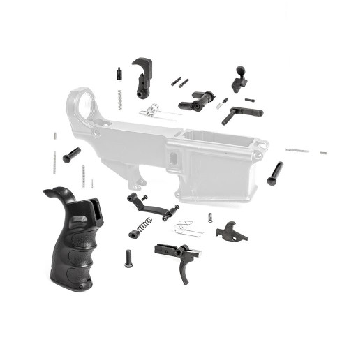  Tiger Rock Inc. LPK308-19 AR-10/LR-308 Lower Parts Kit w/ Upgraded Grip, Extended Trigger Guard, Ambi Dual Selector & Pins 