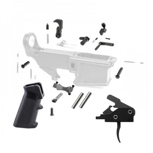 Tiger Rock Inc LPK308-DROPIN Tiger Rock Inc. LPK308-DROPIN 308 Lower Parts Kit w/ Standard Grip & Drop-In Trigger System LPK308-DROPIN