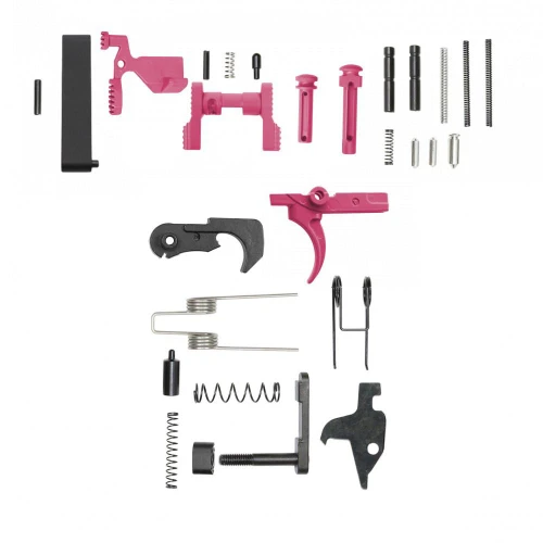 Tiger Rock Inc LPK-PNK-NG Tiger Rock Inc. LPK-PNK-NG CERAKOTE PINK | 223/5.56 Rifle Lower Receiver Parts Kit (Without Grip & Screw) LPK-PNK-NG