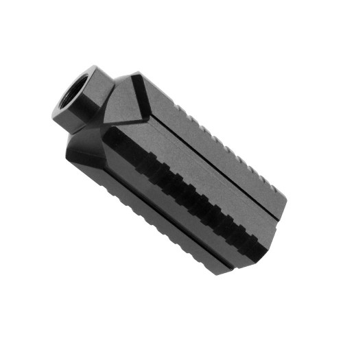 Tiger Rock Inc MBQ9P-DVRT Tiger Rock Inc. MBQ9P-DVRT AR-9/9X19 Muzzle Diverter 1/2x36 Steel Flash Can - Black MBQ9P-DVRT