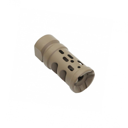 Tiger Rock Inc MBR04D-FDE Tiger Rock Inc. MBR04D-FDE AR-15/.223/5.56 Ported Muzzle Brake Compensator ½x28- Cerakote FDE MBR04D-FDE
