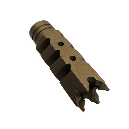  Tiger Rock Inc. MBR25-BBR AR-15/.223/5.56 Shark Muzzle Brake 1/2x28 Pitch Thread - Cerakote Burnt Bronze 