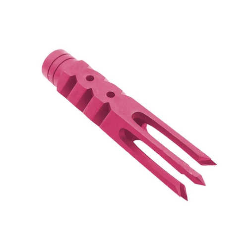 Tiger Rock Inc MBR25LONG-PNK+JN2 Tiger Rock Inc. MBR25LONG-PNK+JN2 AR-15/.223/5.56 Extended Length 4" Zombie Slayer Muzzle Brake - Cerakote Pink MBR25LONG-PNK+JN2