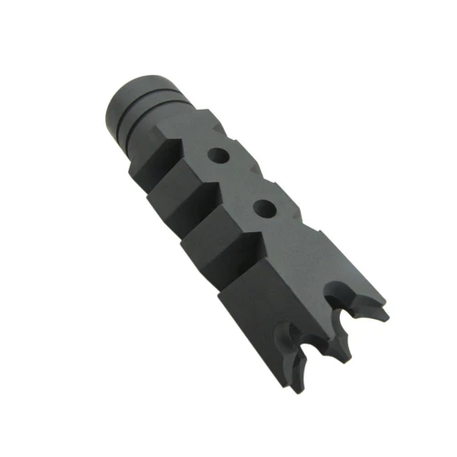 Tiger Rock Inc MBR25-SGY Tiger Rock Inc. MBR25-SGY AR-15/.223/5.56 Shark Muzzle Brake 1/2x28 Pitch Thread - Cerakote Sniper Grey MBR25-SGY