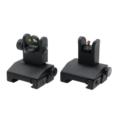  Tiger Rock Inc. RS008RC Fiber Optics Flip Up Front & Rear Sights with Red and Green Dots 