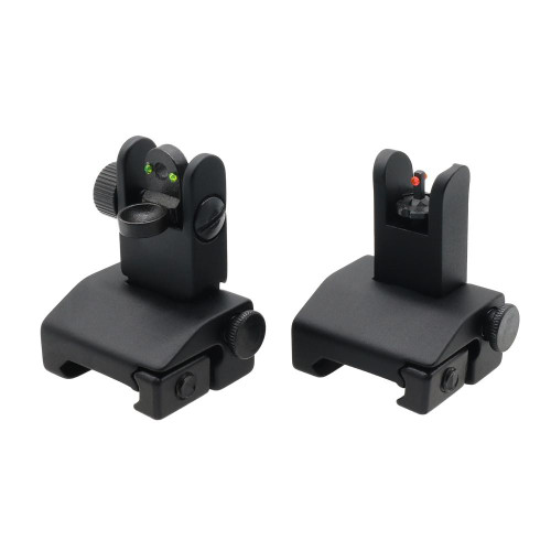  Tiger Rock Inc. RS008RC# Fiber Optics Flip Up Front & Rear Sights with Red and Green Dots - Packaged 