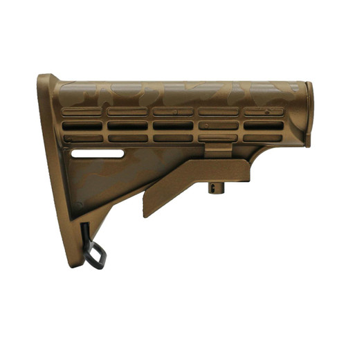  Tiger Rock Inc. ST003M-BBR-CAM CERAKOTE CAMO| AR-15 Collapsible Standard Version Stock Body-Mil Spec| Flat Dark Earth and Burnt Bronze 
