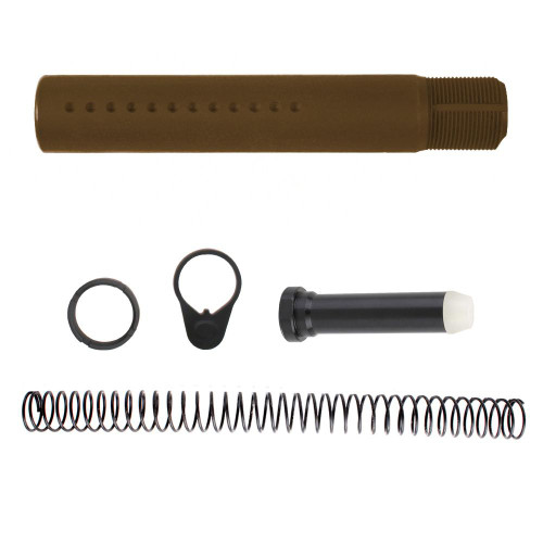  Tiger Rock Inc. ST007P(T-K-BBR)-NO-T-OS AR-15 .223/5.56 Complete Dimpled Pistol Buffer Tube Kit- NO FOAM- Cerakote Burnt Bronze 