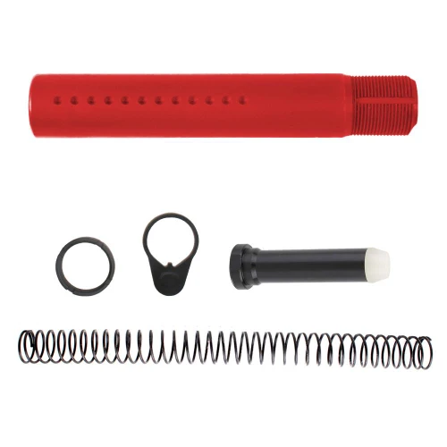 Tiger Rock Inc ST007P(T-K-RED)-NO-T-OS Tiger Rock Inc. ST007P(T-K-RED)-NO-T-OS AR-15 .223/5.56 Complete Dimpled Pistol Buffer Tube Kit- NO FOAM- Cerakote Red ST007P(T-K-RED)-NO-T-OS