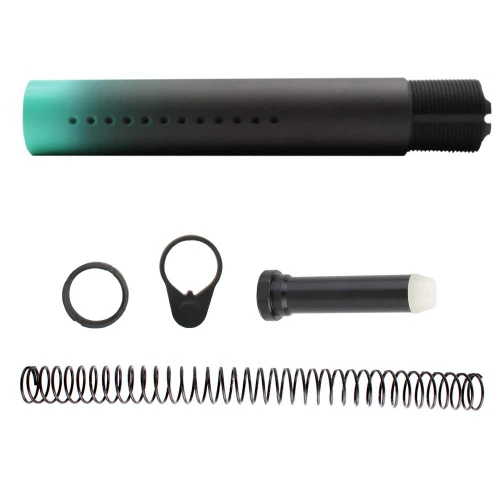 Tiger Rock Inc ST007P(T-K-RGB-GRADIENT)-NO-T-OS Tiger Rock Inc. ST007P(T-K-RGB-GRADIENT)-NO-T-OS CERAKOTE GRADIENT ROBINS EGG| AR-15 .223/5.56 Complete Dimpled Pistol Buffer Tube Kit- NO FOAM- BLACK AND ROBINS EGG ST007P(T-K-RGB-GRADIENT)-NO-T-OS