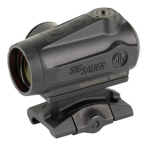 Sig Sauer Romeo5 Gen II Elite Red Dot Sight - SOR5105, a compact black tactical reflex sight with adjustable brightness and durable construction for precise targeting.