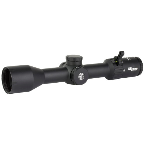 Sig Sauer Whiskey6 3-18x44 MIL HNT 2.0 Scope, medium to long range rifle scope with black finish, tactical design, and adjustable features for precise targeting.
