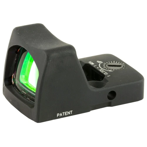 Trijicon - RM01-C-700600 - Trijicon Rmr Type 2 3.25 Moa Blk, close-up image of the red dot reflex sight for firearms with adjustable brightness and durable black finish.