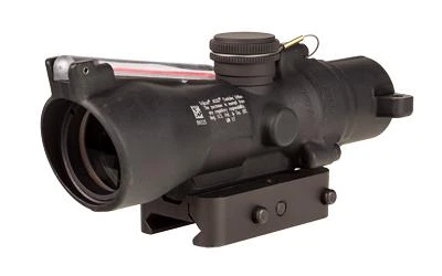 Trijicon TA50-C-400360 ACOG 3x24 Low Red Dot Sight - Official U.S. Marine Corps Optic, Combat Proven Durability & Performance, black tactical optic with a wide front lens, top adjustment turret, and mounting base