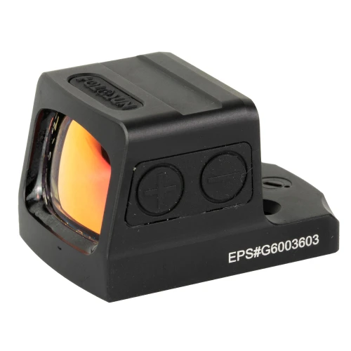 Holosun Technologies Holosun EPS-GR-6 6 MOA Green Pistol Sight, a precision closed emitter reflex sight with adjustable brightness, featuring a compact black design with control buttons, designed for ultimate targeting performance.