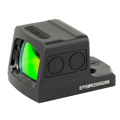 Holosun Technologies Holosun EPS-RD-2 Tactical Red Dot Sight - 2 MOA Precision Optic for Full-Size Pistols, compact black sight with green illuminated reticle and adjustment buttons.