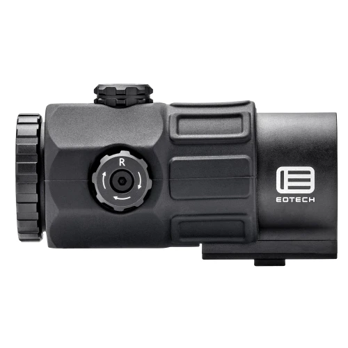 EOTECH G45.NM 5x Magnifier, a compact precision optic for enhanced shooting accuracy with adjustable focus and sturdy design.