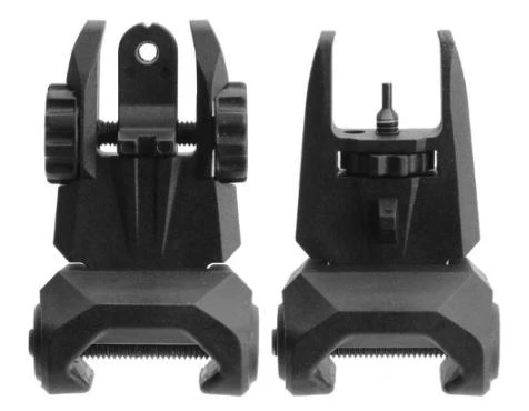 TacFire IS012B TacFire IS012B .223 5.56 Tactical Polymer Front And Rear Flip Up Sight Set IS012