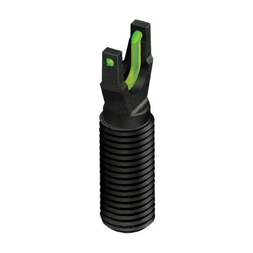 Hi-Viz AK2010 Fiber Optic Front Sight for AK 47/74, black sight with green fiber optic LitePipe for enhanced shooting accuracy, interchangeable red and green LitePipes for improved visibility.