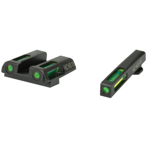 Hi-Viz GLN321 Tritium LiteWave H3 Night Sights for Glock 42/43, green front and rear sights, optimized for day and night shooting performance.