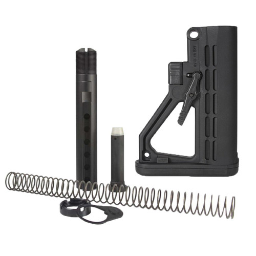 JE Machine Tech PS-ST8B ABCSportZ MADE in USA AR15 Skeletonized A Frame Buttstock DPMS Mil-Spec Buffer Tube Combo ABC-ST8B-C