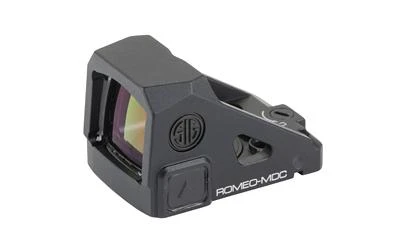 Sig Sauer SORMDC60 Red Dot Sight, compact black reflex optic with a 6 MOA reticle, durable housing, and IPX-7 waterproof design