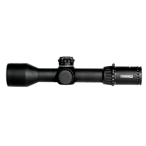 Steiner T6Xi 2.5-15x50 Riflescope - Precision Optics with Locking Turrets & Illumination, a black riflescope with adjustable dials and a sleek finish.