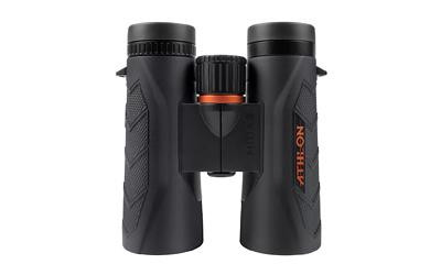 ATHLON 113009 UHD Binoculars - Premium Clarity & Precision for Birdwatching, Hunting & Sporting Events, black binoculars with textured grip and central focus wheel.