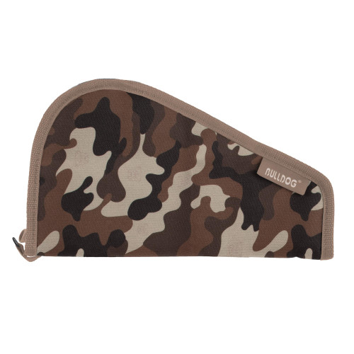 Bulldog Cases BD610TBC, camouflage padded rifle or gun case with rounded comfort grip handle and beige trim.