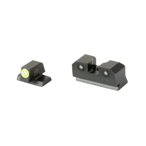 XS Sights R3D 2.0 Night Sights for Smith & Wesson M&P, dual-illuminated Tritium green ring front and rear sight with easy DIY installation