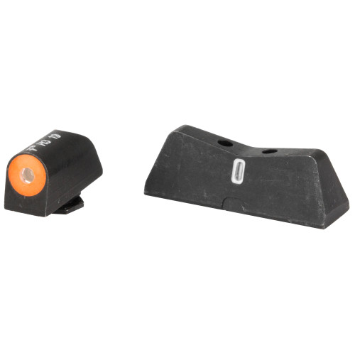 XS Sights DXT2 Big Dot Night Sights, model GL-0009S-5N, with orange front sight and black rear sight for enhanced visibility in low light shooting conditions.