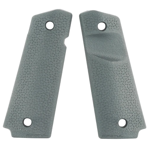 Magpul Industries MAG544-GRY 1911 Grip Panels - Aggressive TSP Texture for Enhanced Control & Compatibility, gray textured grip panels for 1911 pistols.