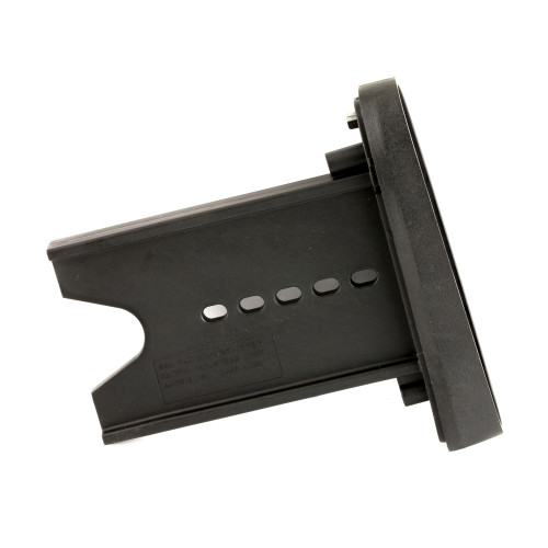 Magpul Industries MAG318-BLK Butt-Pad Adapter, black recoil pad upgrade for Remington 870 and Mossberg shotguns, customizable shotgun stock accessory.