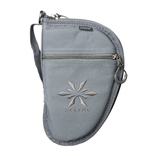 Legend Pegasus Pistol Rug 8.5" - Gray Compact Gun Case with Padded Interior & Accessory Pocket