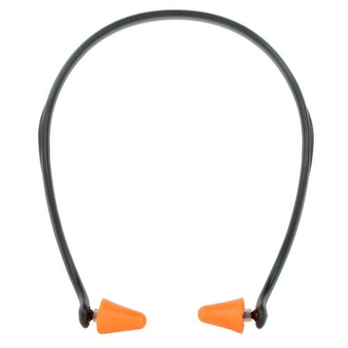 Walker's GWP-PLGBND Noise-Canceling Shooting Ear Protection with Washable Foam Pods - NRR 25dB, black and orange ear plugs for hearing safety.