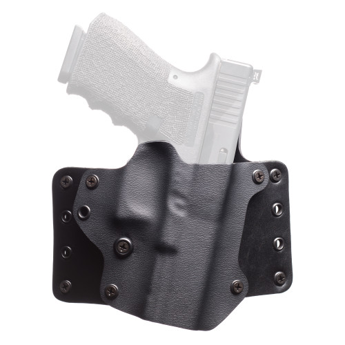 BlackPoint Tactical Leather WING Holster for Glock 19/23/32 - RH Black - Premium KYDEX & Leather Blend with Adjustable Retention