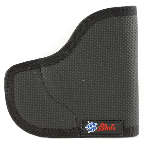 DeSantis Gunhide Nemesis N38BJV5Z0 Pocket Holster, black compact holster with textured surface and reliable non-slip design for secure carrying of firearms.